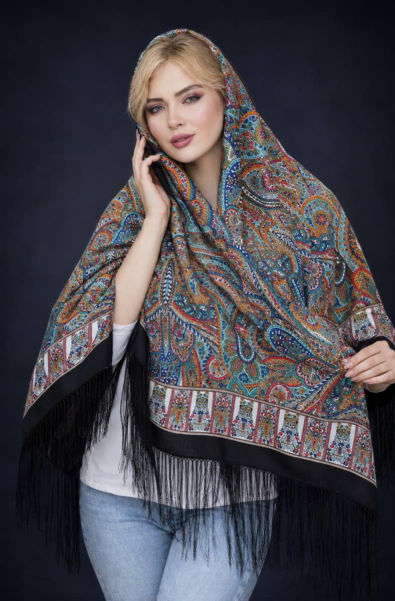روسری ترکمنی طرح ایتالیایی