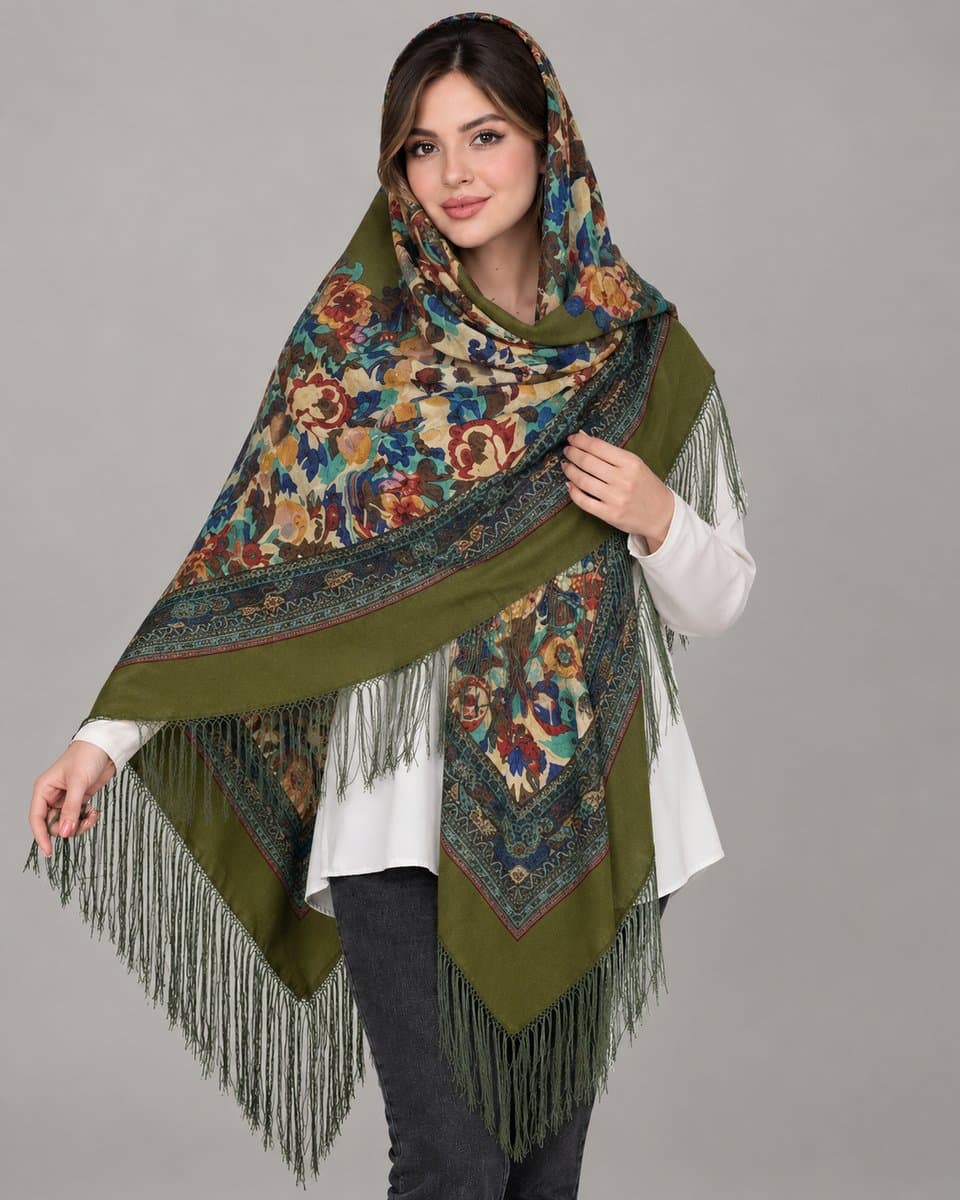 روسری ترکمنی طرح ایتالیایی
