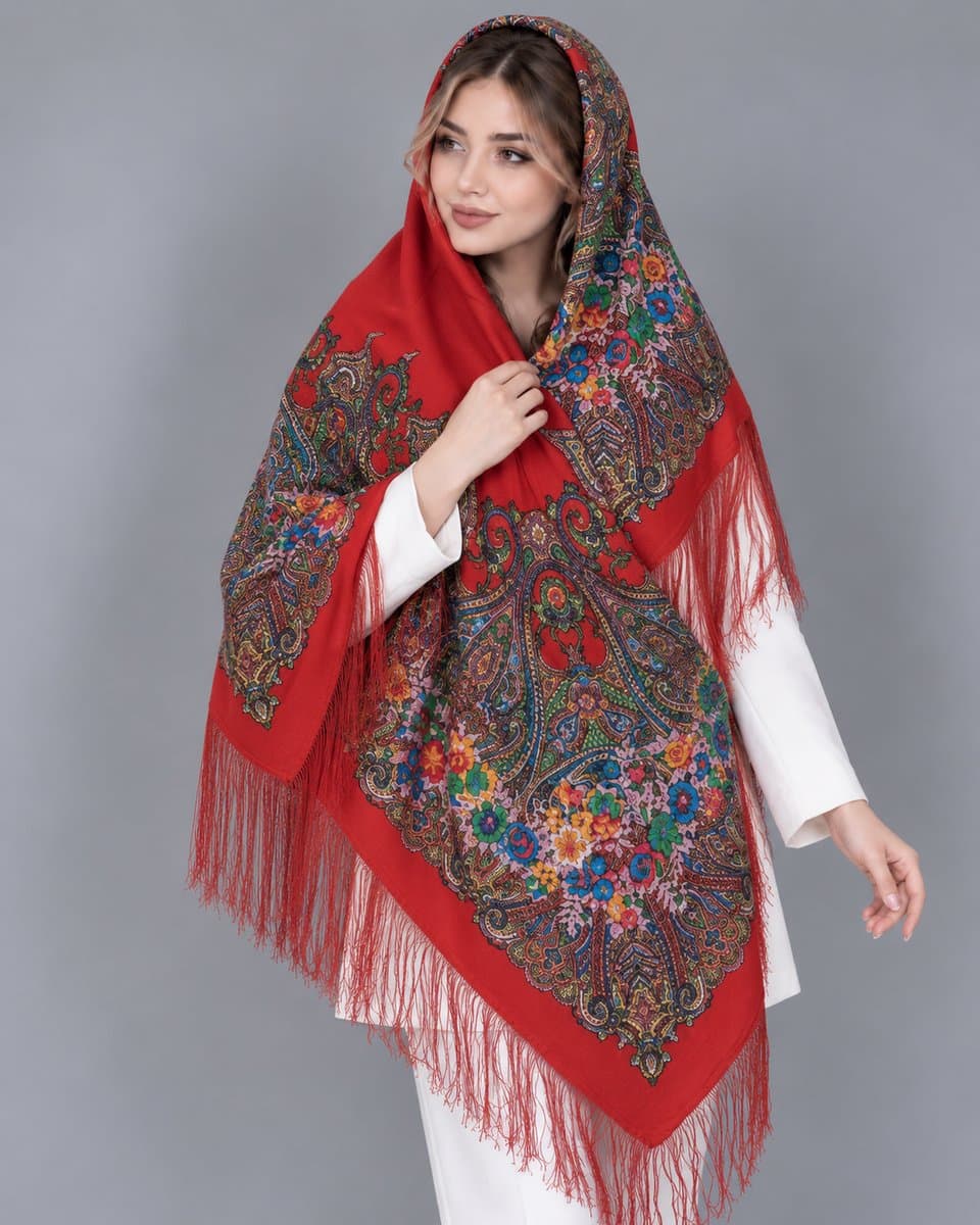 روسری ترکمنی طرح ایتالیایی