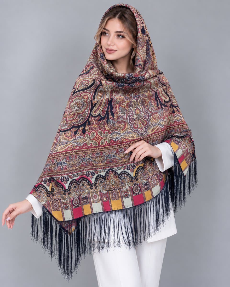 روسری ترکمنی طرح ایتالیایی