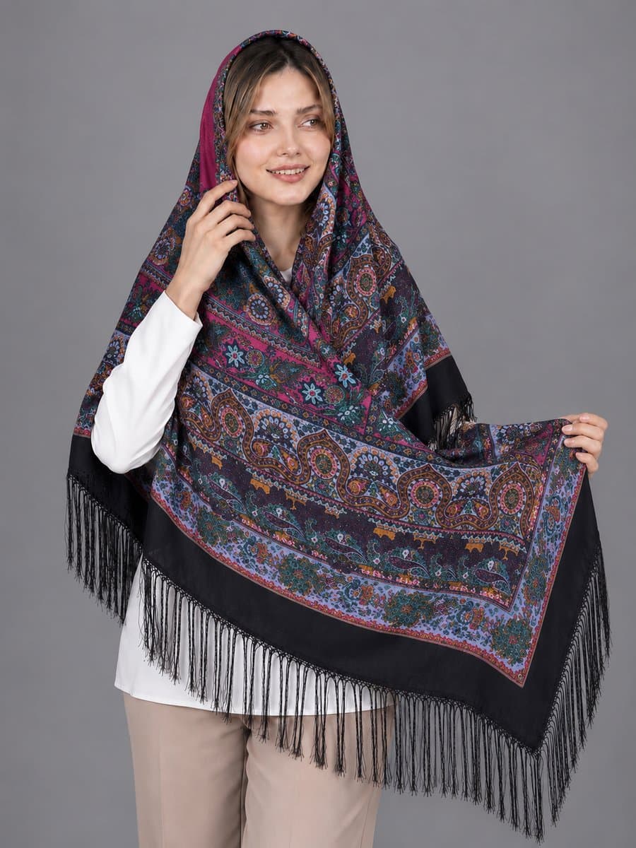 روسری ترکمنی طرح ایتالیایی