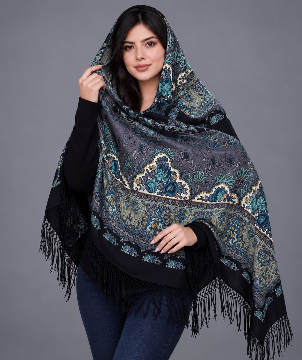 روسری ترکمنی پشمی اصیل