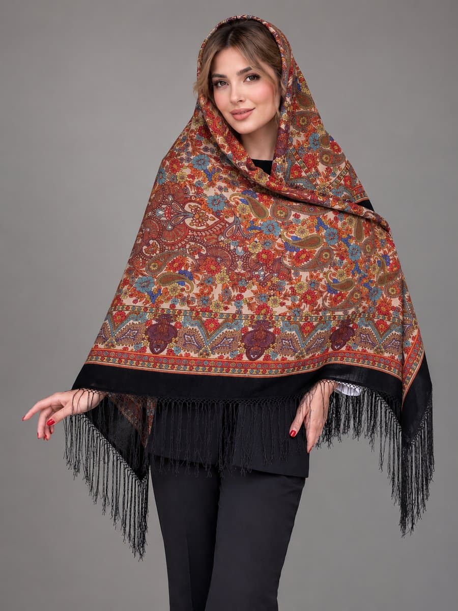 روسری ترکمنی طرح ایتالیایی
