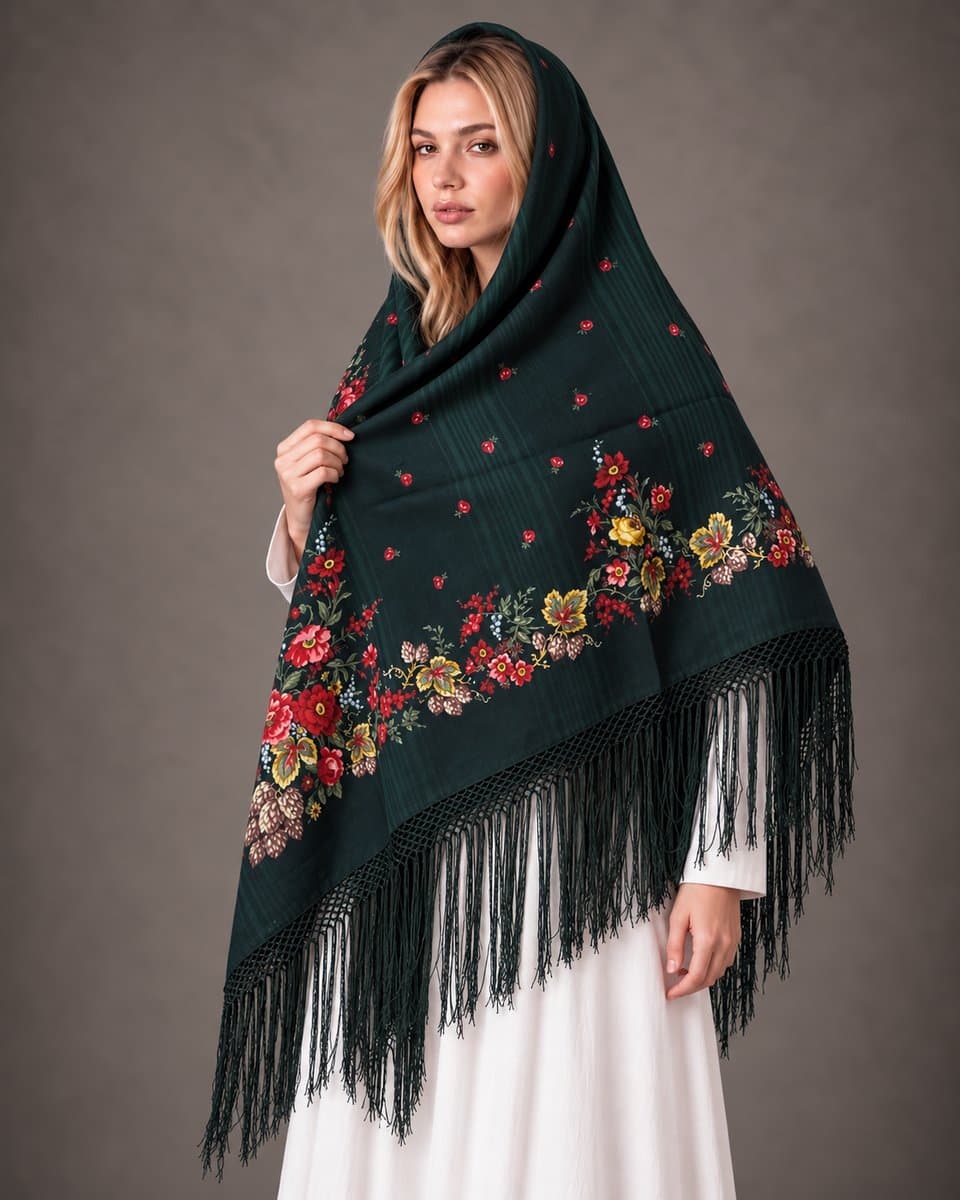 چارقد زیبای پشمی