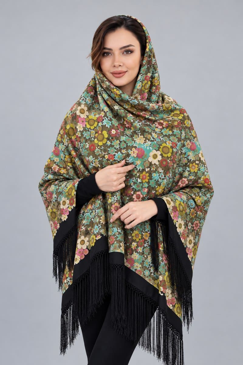 روسری ترکمنی طرح ایتالیایی