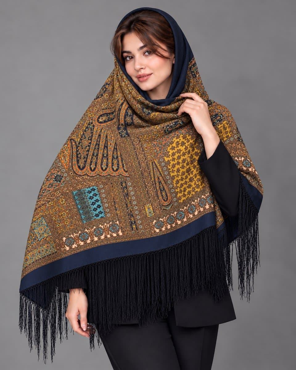 روسری ترکمنی طرح ایتالیایی