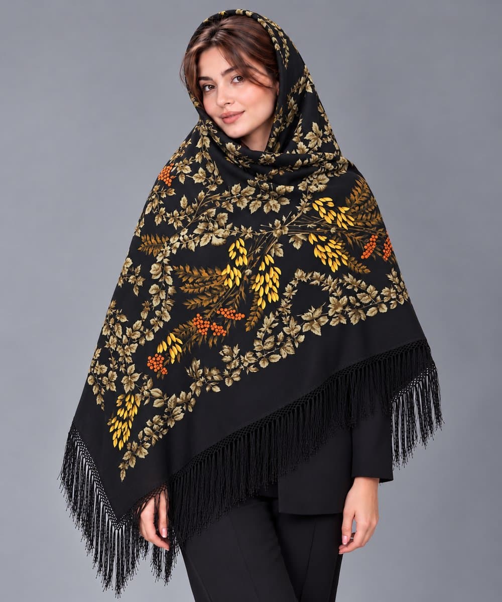 روسری ترکمنی پشمی اصیل