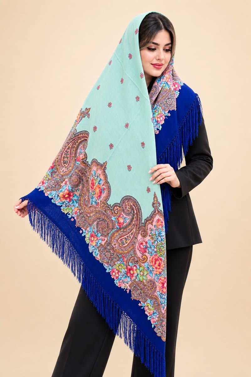 روسری ترکمنی طرح ایتالیایی