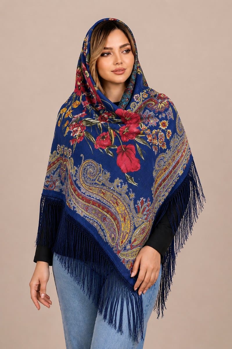 روسری ترکمنی طرح ایتالیایی
