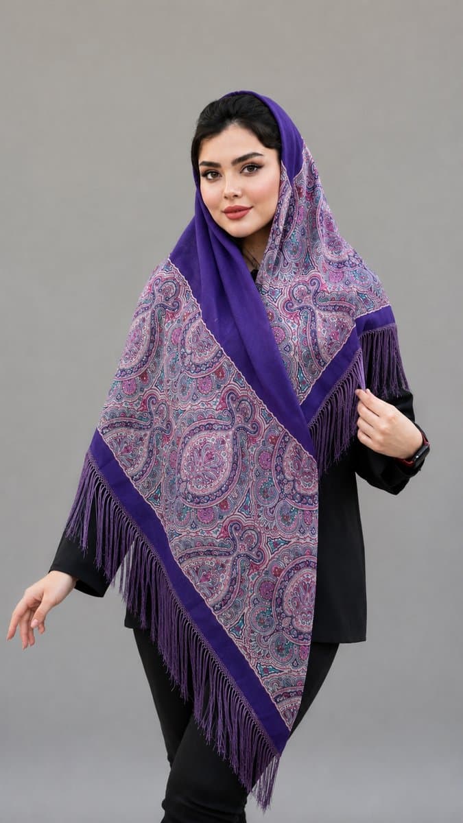 روسری ترکمنی طرح ایتالیایی