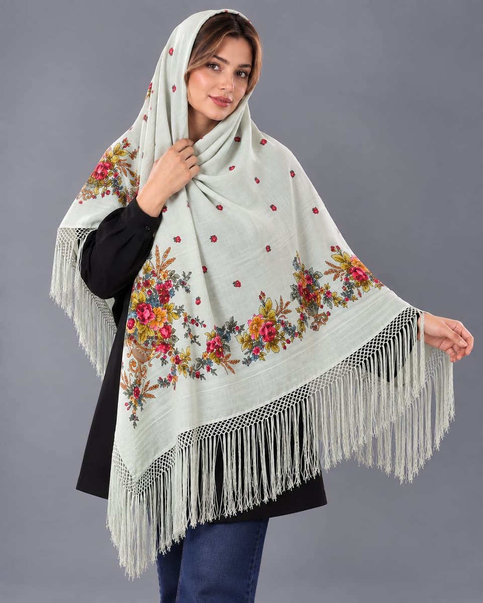چارقد زیبای پشمی دلاری