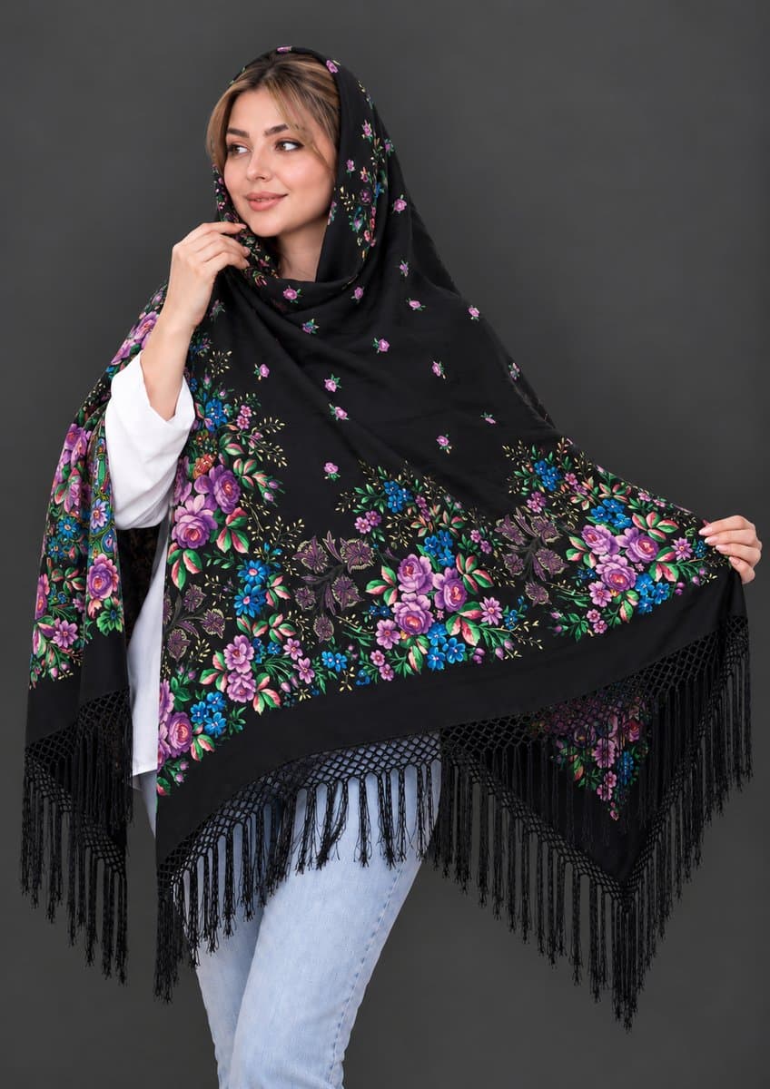 چارقد زیبای پشمی دلاری