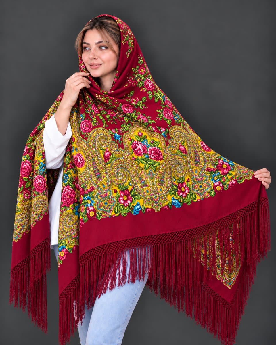 چارقد زیبای پشمی شاصنم