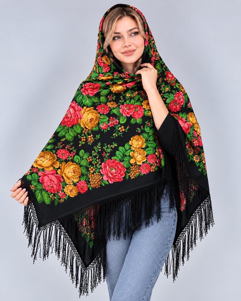 چارقد زیبای پشمی سنتی