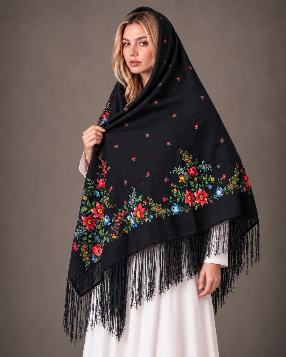 چارقد زیبای پشمی