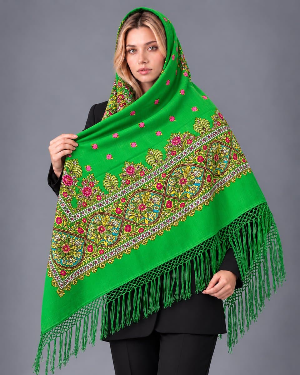 چارقد زیبای پشمی